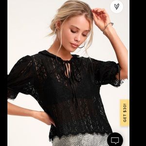 Black lace blouse